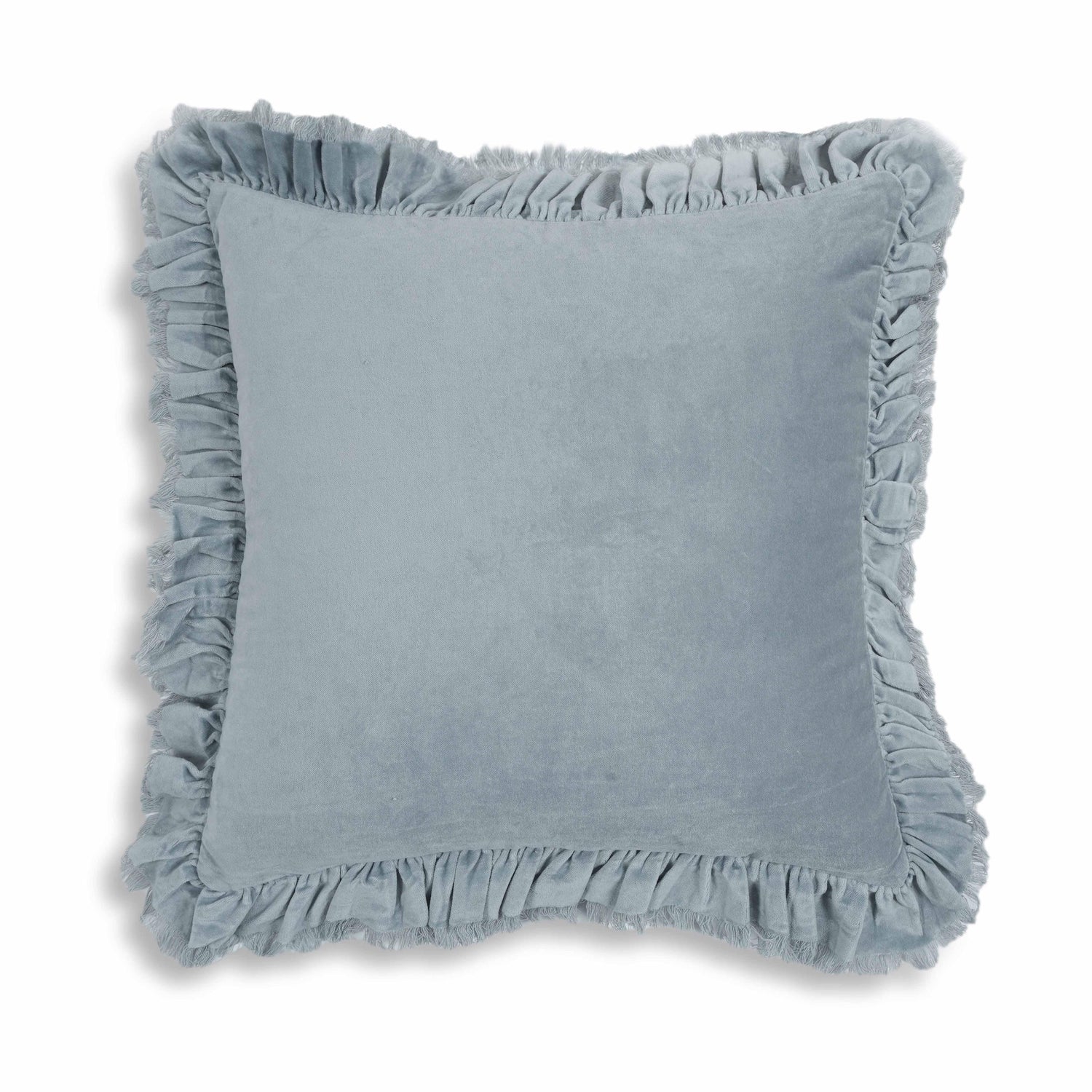 Alessia Distressed Blue Velvet Pillow