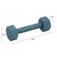 Gabby Speckled Blue Decorative Dumbbell
