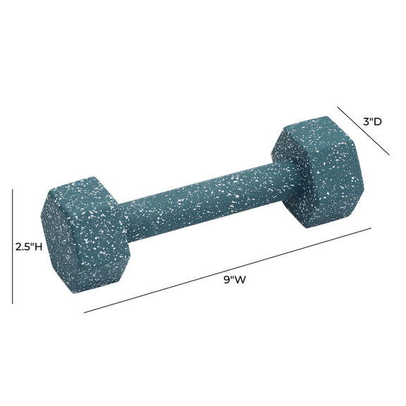 Gabby Speckled Blue Decorative Dumbbell