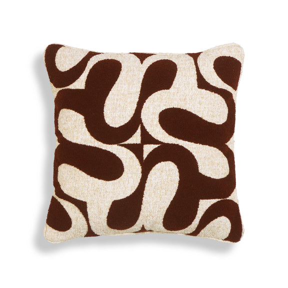 Bonney 20" Boucle Square Throw Pillow Cover - Brown / Pillow Cover Only