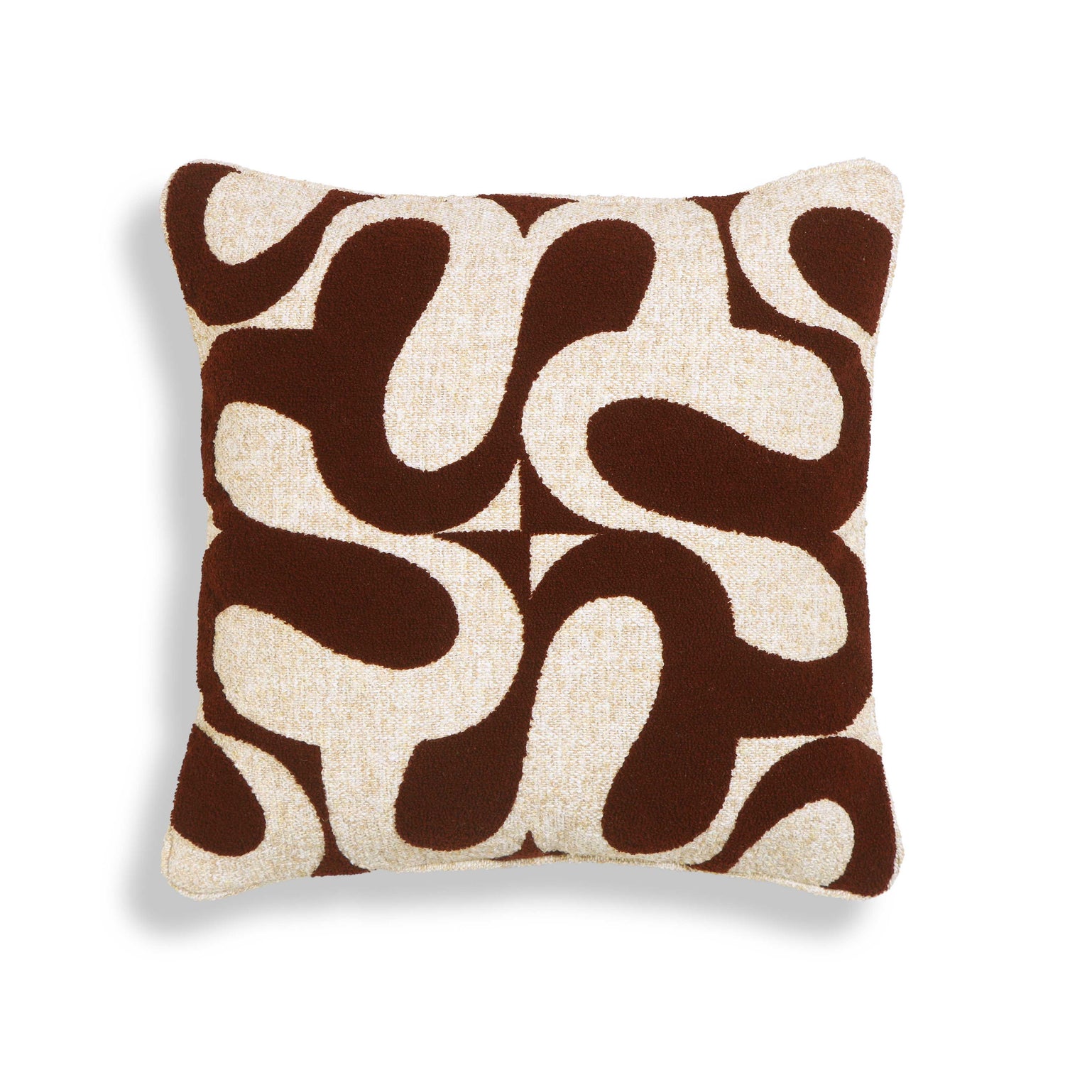 Bonney 20" Boucle Square Throw Pillow Cover - Brown / Pillow Cover Only