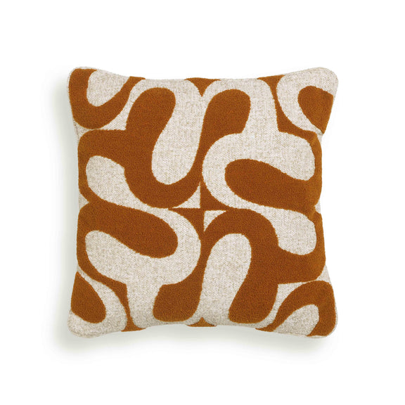 Bonney 20" Boucle Square Throw Pillow Cover - Orange / Pillow Cover Only