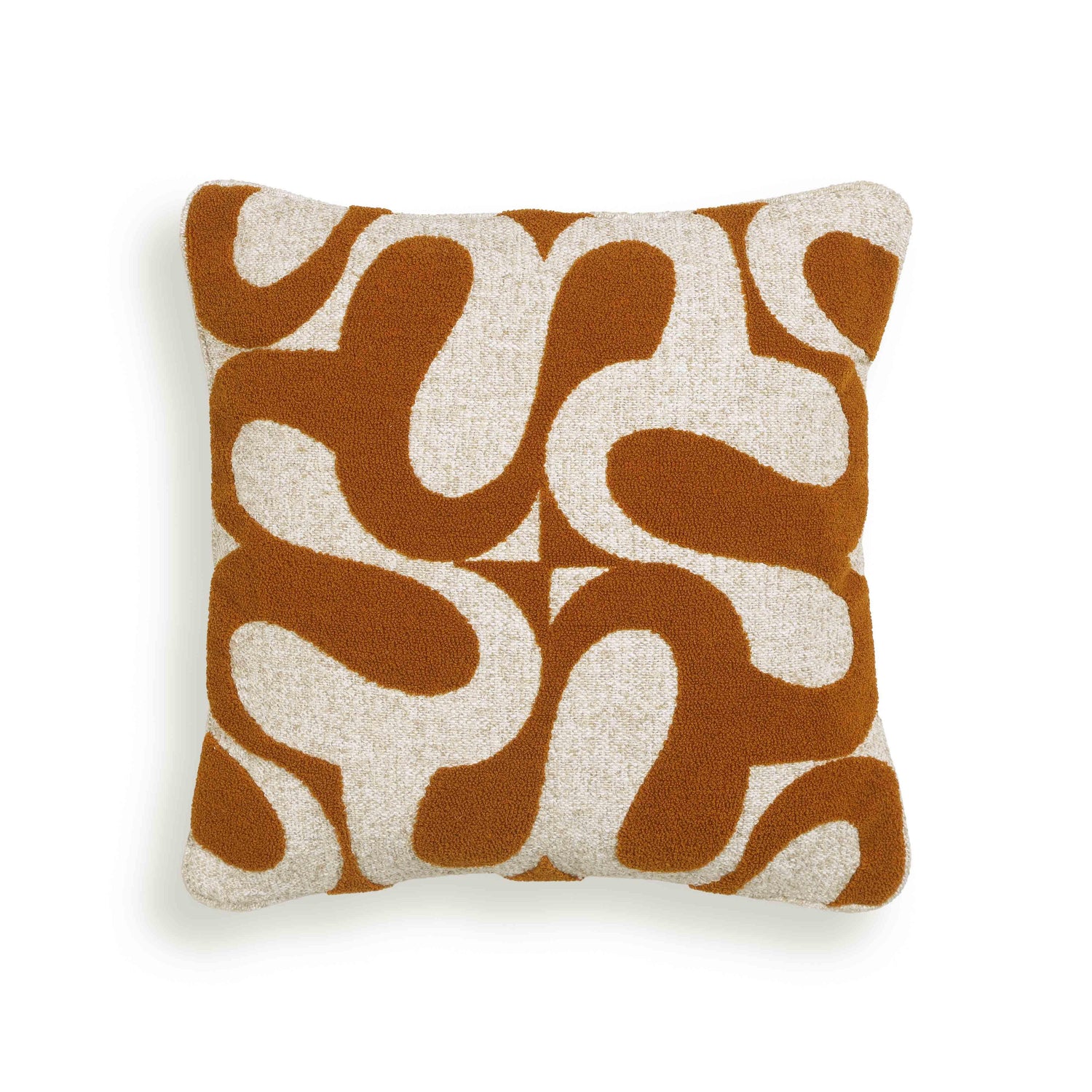 Bonney 20" Boucle Square Throw Pillow Cover - Orange / Pillow Cover Only