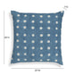 Indigo Dots 20" Cotton Square Throw Pillow Cover - With Insert