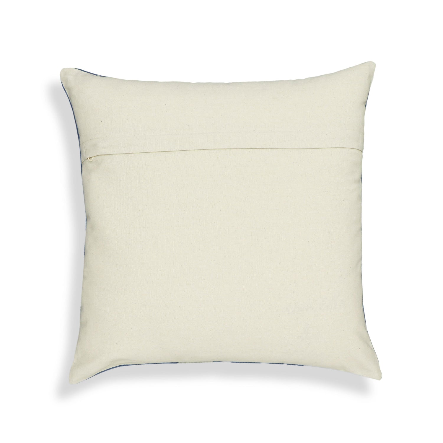 Indigo Triangles Cotton 20 inch Square Accent Pillow