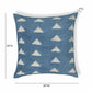 Indigo Triangles Cotton 20 inch Square Accent Pillow