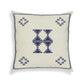 Aztec Cream & Indigo Wool 20 inch Square Accent Cushion