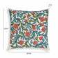 Tulip Embroidered Floral Wool 20 inch Square Accent Cushion