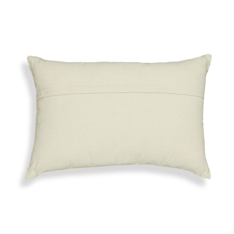 Blossom 24"X16" Embroidered Daisy Wool Throw Pillow
