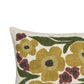 Blossom 24"X16" Embroidered Daisy Wool Throw Pillow