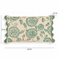 Portia Aqua Embroidered Cotton Flex 20 x 12 inch Accent Cushion