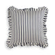 Alessia Navy Striped Ruffle 20 inch Square Accent Pillow - COVER