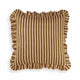 Alessia Taupe Striped Ruffle 20 inch Square Accent Pillow - COVER