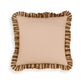 Alessia Taupe Striped Ruffle 20 inch Square Accent Pillow - COVER
