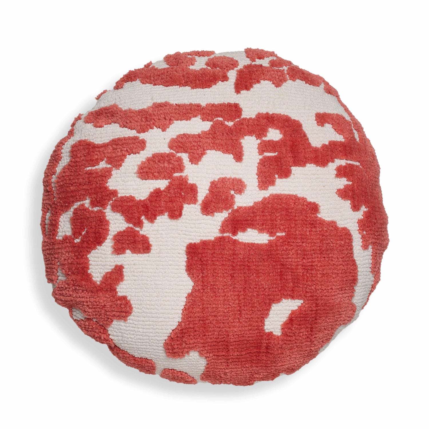Coast Coral Pink Tufted 20" Round Pillow