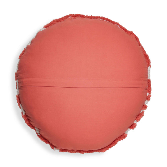Coast Coral Pink Tufted 20" Round Pillow