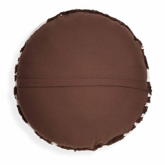 Coast Chocolate Brown Tufted 20" Round Pillow