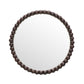 Baria Walnut Finish Round Wall Mirror