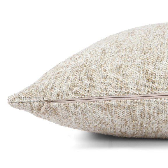 Poh 20" Boucle Square Throw Pillow - Washed Beige / With Insert