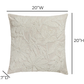 Tabitha 20" Square Embroidered Throw Pillow - With Insert