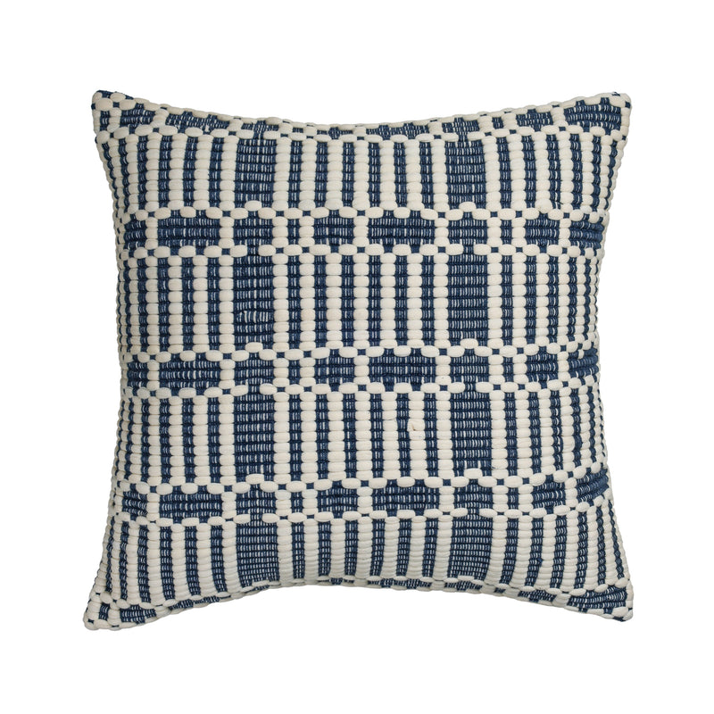 Maresh 20" Square Woven Throw Pillow - Ocean / With Insert