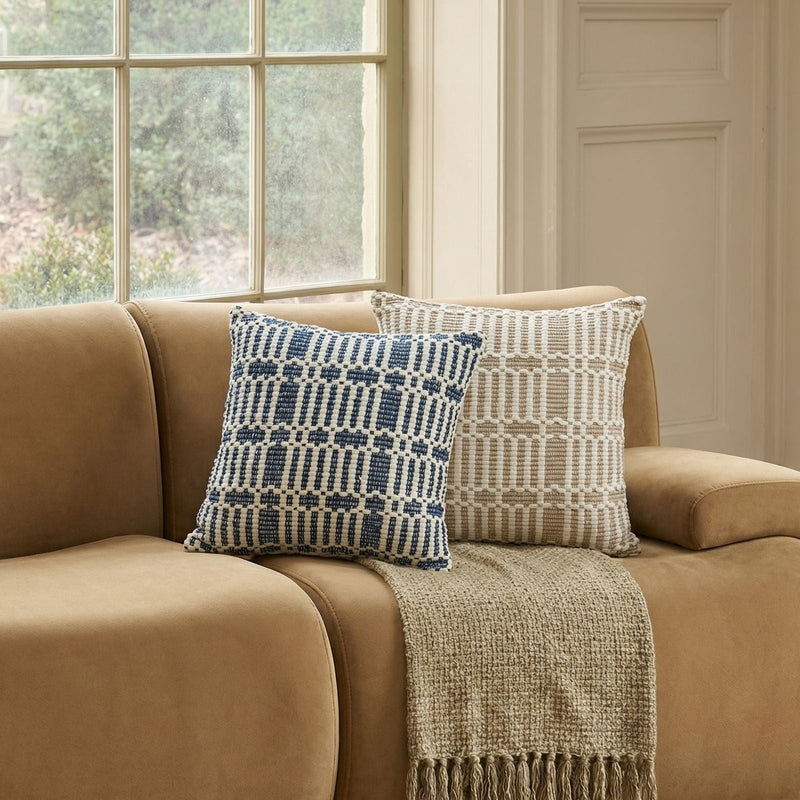 Maresh 20" Square Woven Throw Pillow - Cloud / With Insert