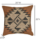 Terra 20"  Square Wool and Jute Kilim Throw Pillow - Mesa / With Insert