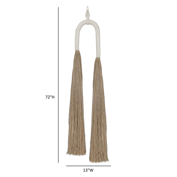 Pasha Natural Cotton Jute Tassel Wall Decor - Large