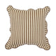 Striped 20" Linen Throw Pillow - Earthy Brown / Pillow Cover Only