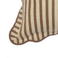 Striped 20" Linen Throw Pillow - Earthy Brown / Pillow Cover Only
