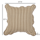 Striped 20" Linen Throw Pillow - Earthy Brown / With Insert