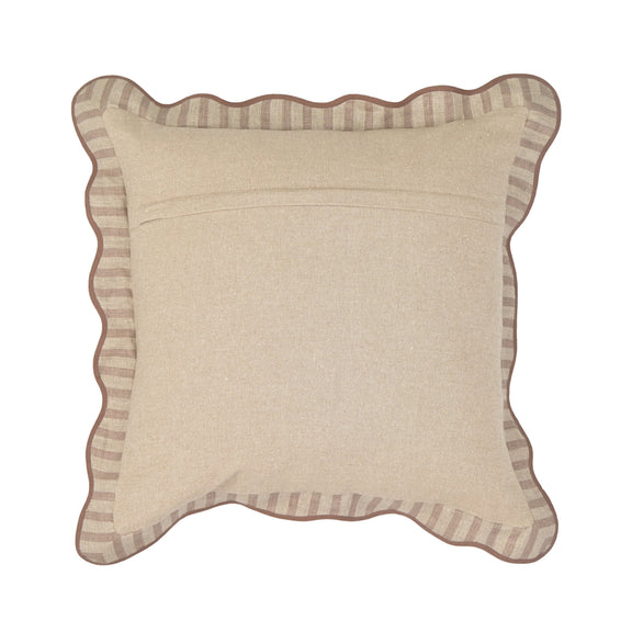 Striped 20" Linen Throw Pillow - Rose Taupe / Pillow Cover Only