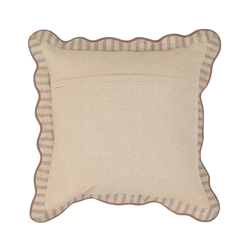 Striped 20" Linen Throw Pillow - Rose Taupe / Pillow Cover Only