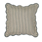 Striped 20" Linen Throw Pillow - Green / With Insert
