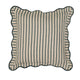 Striped 20" Linen Throw Pillow - Green / With Insert