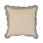 Striped 20" Linen Throw Pillow - Green / Pillow Cover Only
