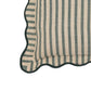 Striped 20" Linen Throw Pillow - Green / With Insert