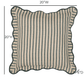 Striped 20" Linen Throw Pillow - Green / With Insert