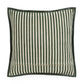 Kora 20" Cotton Jute Contract-Grade Throw Pillow - Green Stripes / Pillow Cover Only