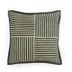 Kora 20" Cotton Jute Contract-Grade Throw Pillow - Green Stripes / Pillow Cover Only
