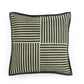 Kora 20" Cotton Jute Contract-Grade Throw Pillow - Green Stripes / With Insert