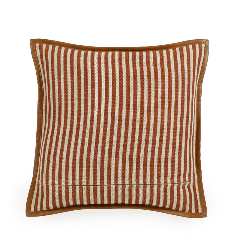 Kora 20" Cotton Jute Contract-Grade Throw Pillow - Terracotta / Pillow Cover Only