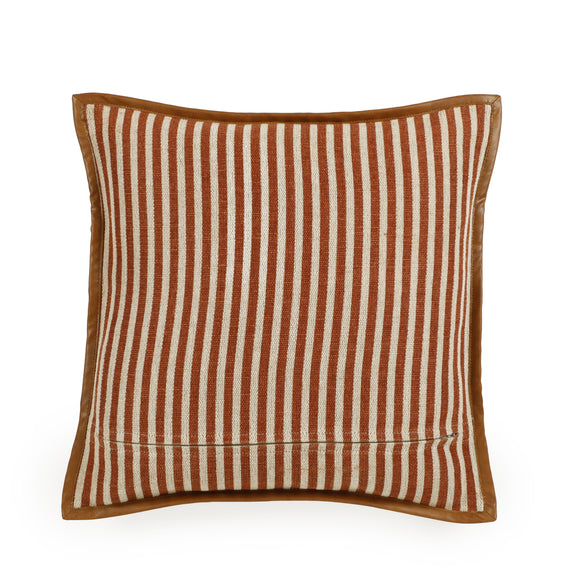 Kora 20" Cotton Jute Contract-Grade Throw Pillow - Terracotta / With Insert