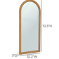 Arch 72" Natural Raffia Contract-Grade Floor Mirror