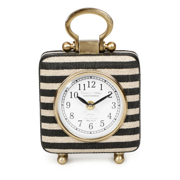 Mona Black Striped Contract-Grade Standing Accent Clock