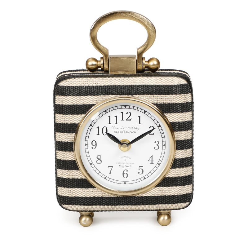 Mona Black Striped Contract-Grade Standing Accent Clock