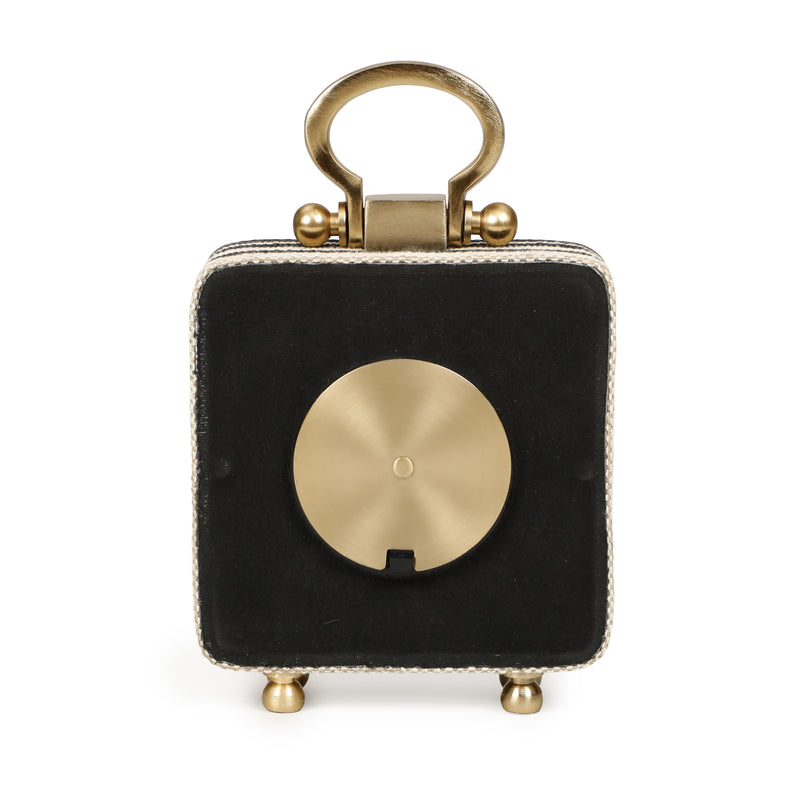Mona Black Striped Contract-Grade Standing Accent Clock