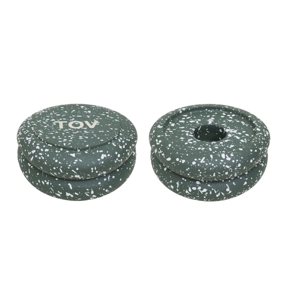 Gabby Stacking Candle Holder - Set of 2 - Green