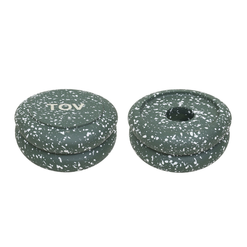 Gabby Stacking Candle Holder - Set of 2 - Green