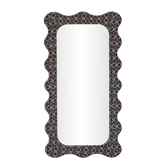 Charlene 39"X75" Squiggle Wall Mirror - Biologic Print